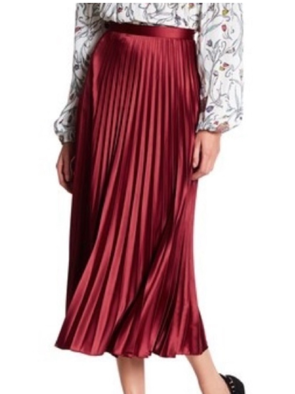 Artelier Nicole Miller pleated midi skirt, size 4